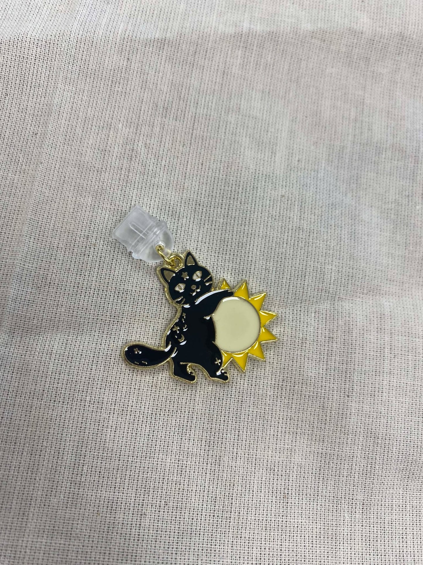 Charm anti-poussière - Chat Soleil