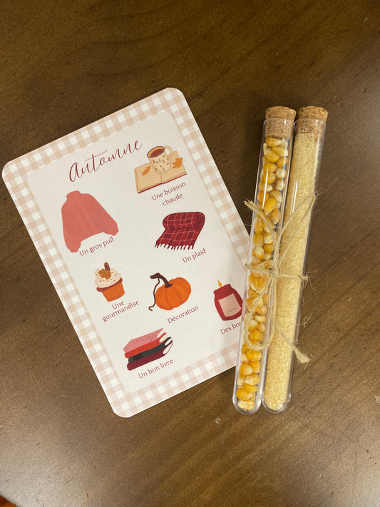 Kit Pop corn caramel + illustration automne