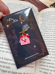 Charm - Enveloppe rose coeurs